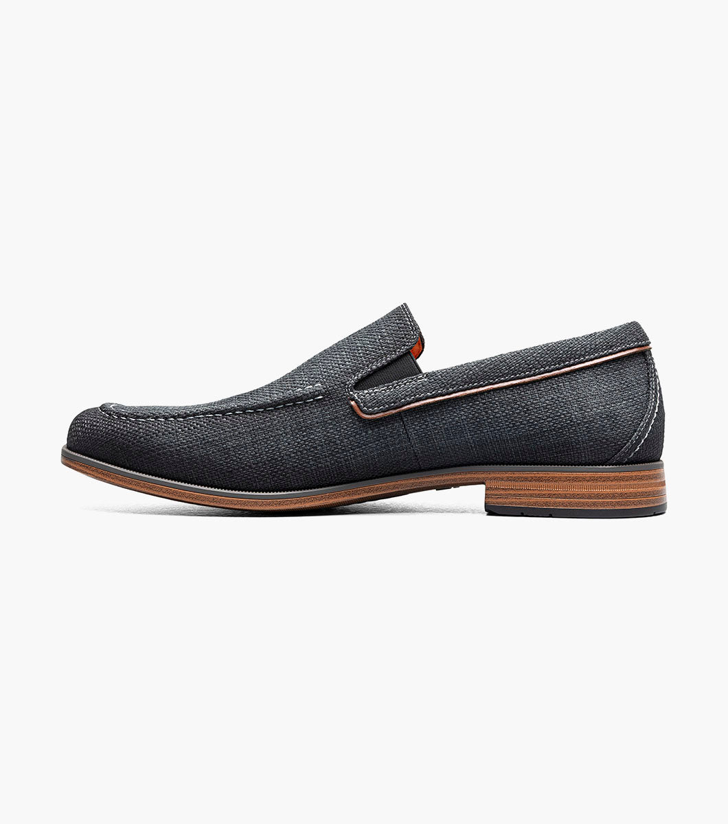 Stacy Adams Ridgely Moc Toe Slip On Men’s Loafers & Slip Ons - Charcoal