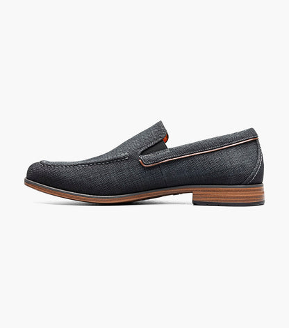 Stacy Adams Ridgely Moc Toe Slip On Men’s Loafers & Slip Ons - Charcoal