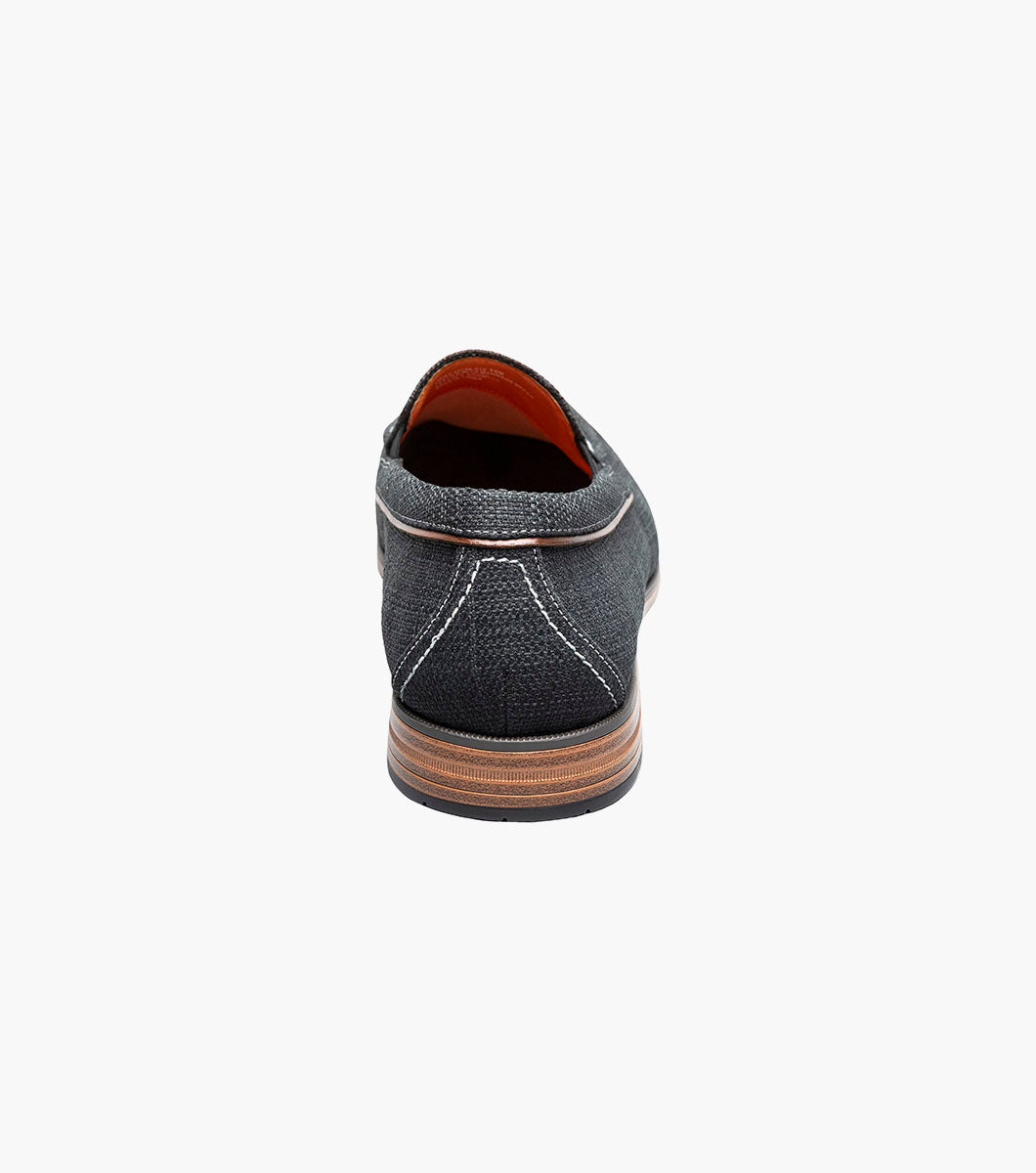 Stacy Adams Ridgely Moc Toe Slip On Men’s Loafers & Slip Ons - Charcoal