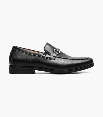 Stacy Adams Richmont Moc Toe Bit Slip On Men’s Dress Shoes - Black Tumbled