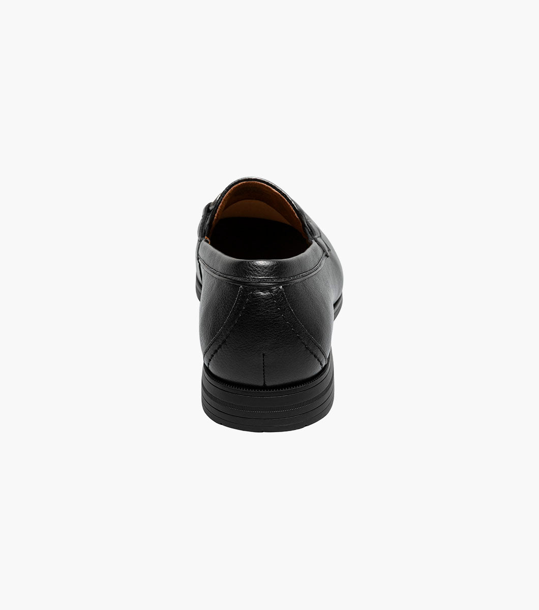 Stacy Adams Richmont Moc Toe Bit Slip On Men’s Dress Shoes - Black Tumbled
