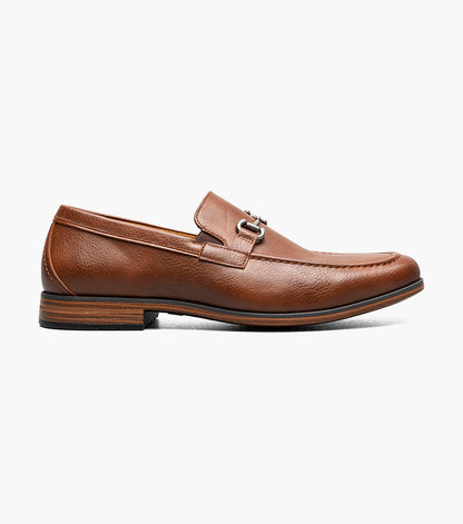 Stacy Adams Richmont Moc Toe Bit Slip On Men’s Dress Shoes - Cognac Tumbled