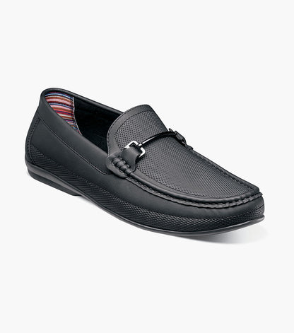 Stacy Adams Colton Moc Toe Bit Slip On Men’s Loafers & Slip Ons - Black