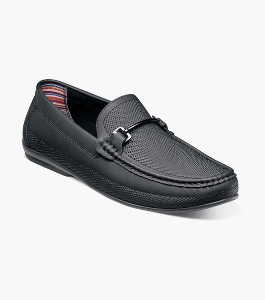 Stacy Adams Colton Moc Toe Bit Slip On Men’s Loafers & Slip Ons - Black