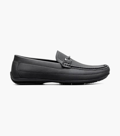 Stacy Adams Colton Moc Toe Bit Slip On Men’s Loafers & Slip Ons - Black