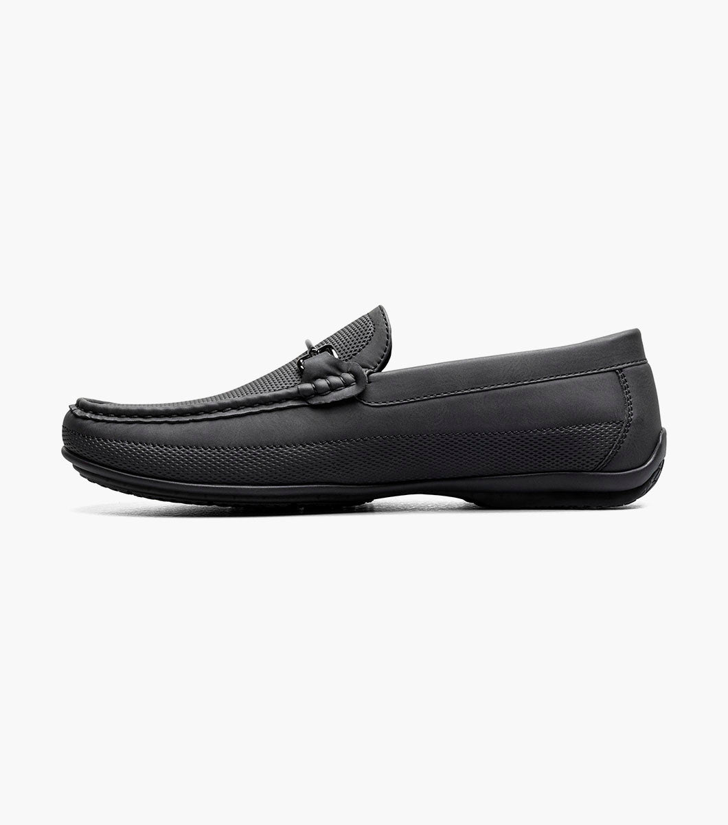 Stacy Adams Colton Moc Toe Bit Slip On Men’s Loafers & Slip Ons - Black