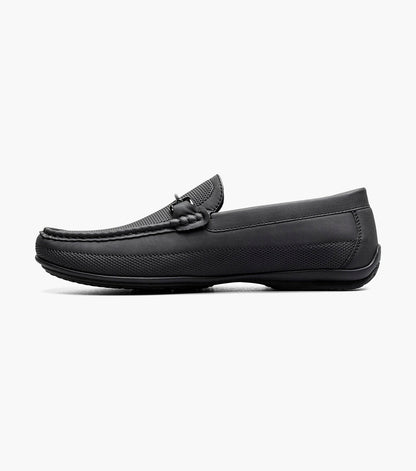 Stacy Adams Colton Moc Toe Bit Slip On Men’s Loafers & Slip Ons - Black