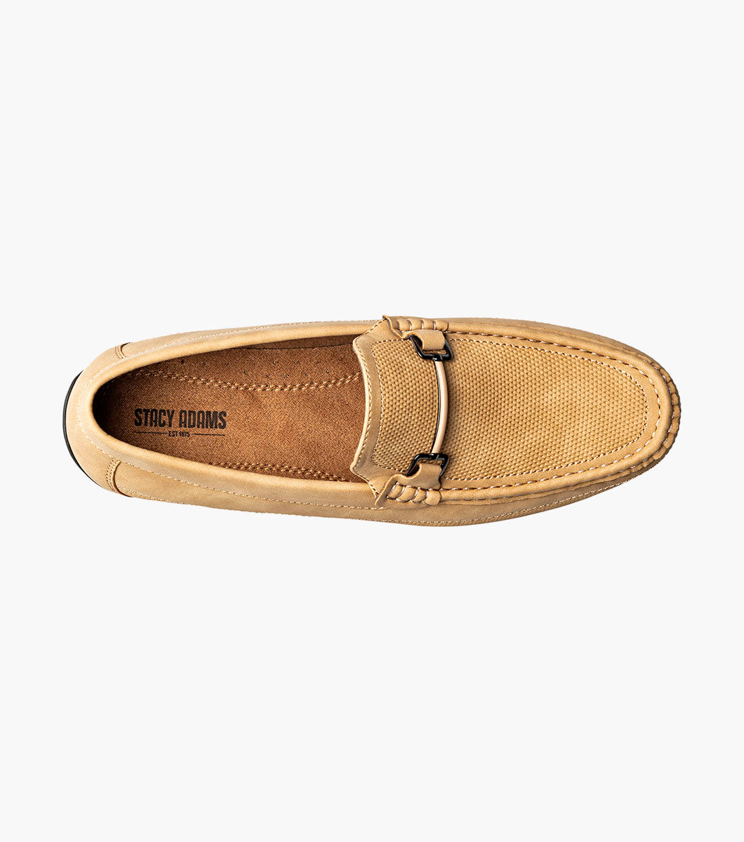 Stacy Adams Colton Moc Toe Bit Slip On Men’s Loafers & Slip Ons - Khaki
