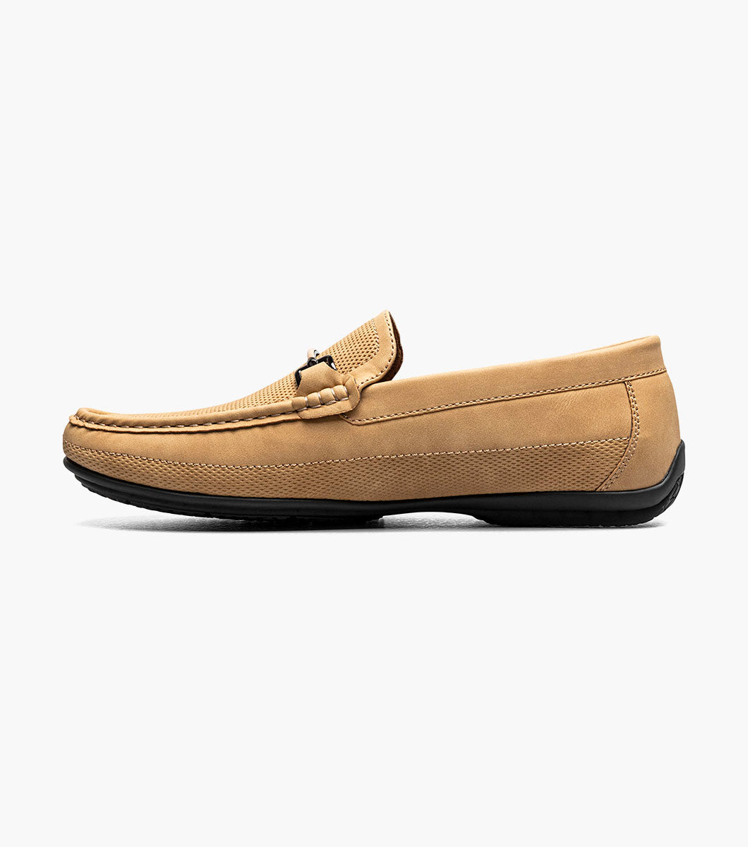 Stacy Adams Colton Moc Toe Bit Slip On Men’s Loafers & Slip Ons - Khaki