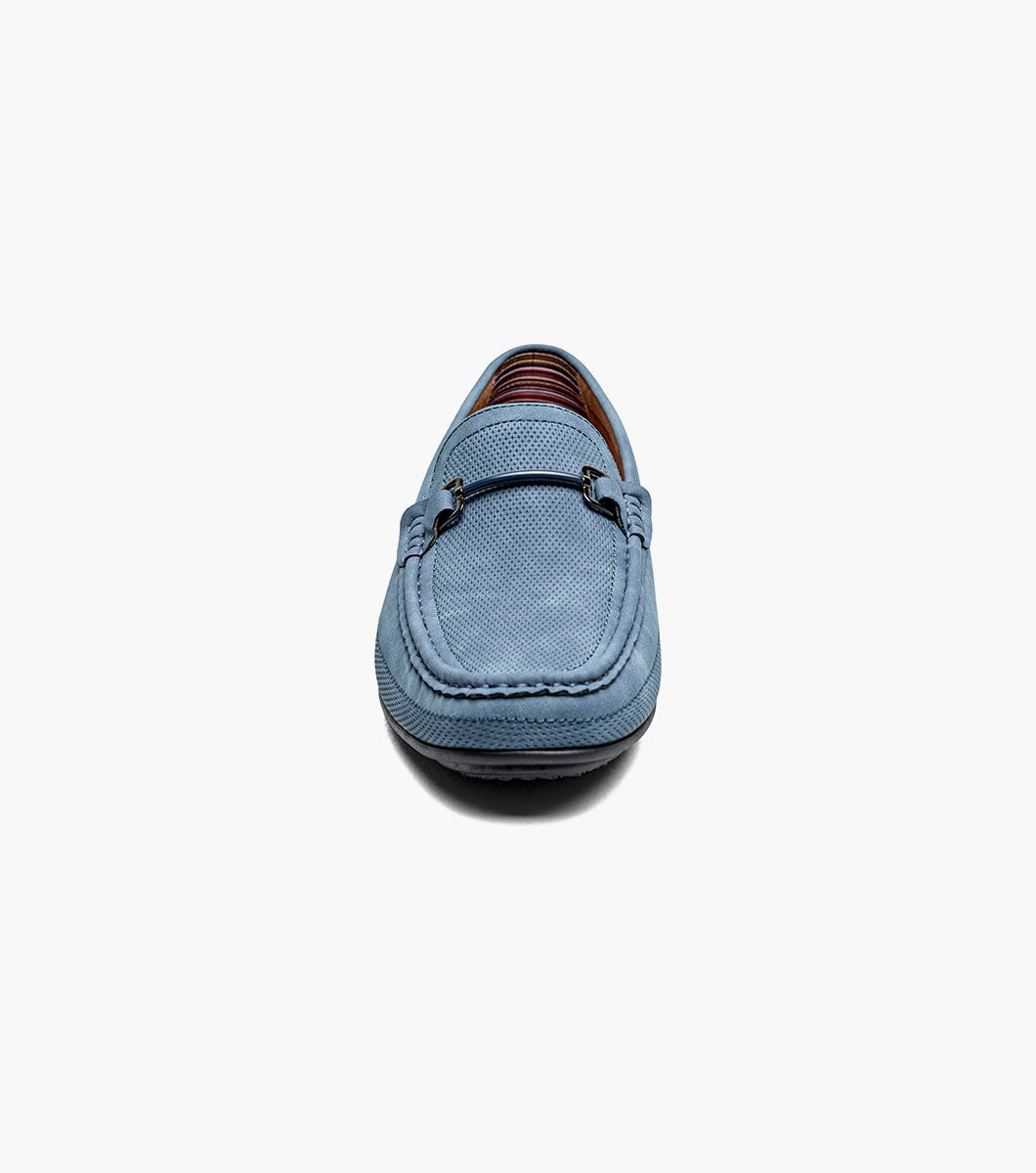 Stacy Adams Colton Moc Toe Bit Slip On Men’s Loafers & Slip Ons - Navy