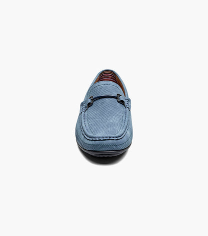 Stacy Adams Colton Moc Toe Bit Slip On Men’s Loafers & Slip Ons - Navy