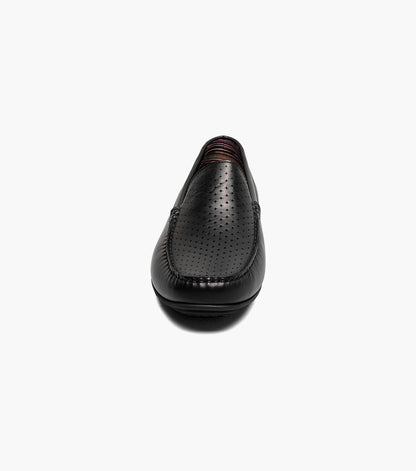 Stacy Adams Conroy Moc Toe Perf Slip On Men’s Dress Shoes - Black