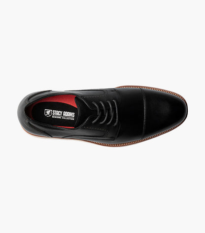 Stacy Adams Wesbridge Cap Toe Oxford Men’s Dress Shoes - Black