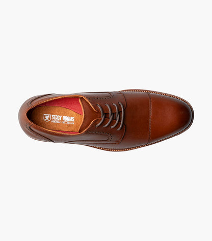 Stacy Adams Wesbridge Cap Toe Oxford Men’s Dress Shoes - Chocolate