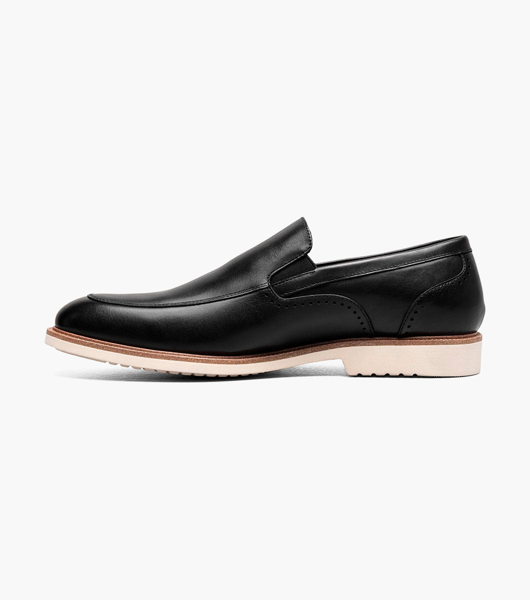 Stacy Adams Wellington Moc Toe Slip On Men’s Casual Shoes - Black