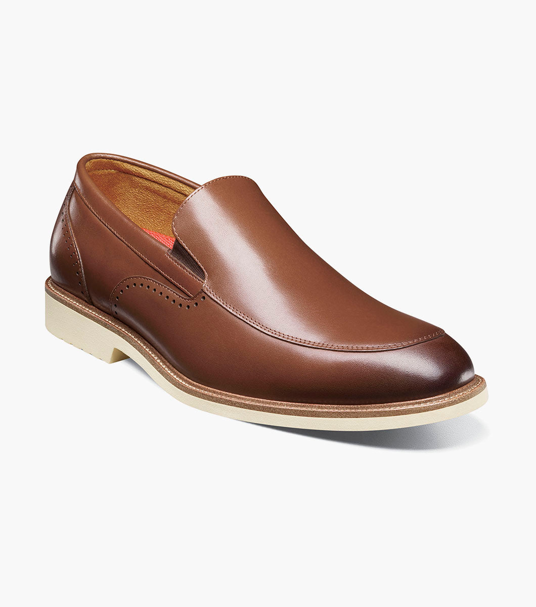 Stacy Adams Wellington Moc Toe Slip On Men’s Casual Shoes - Chocolate