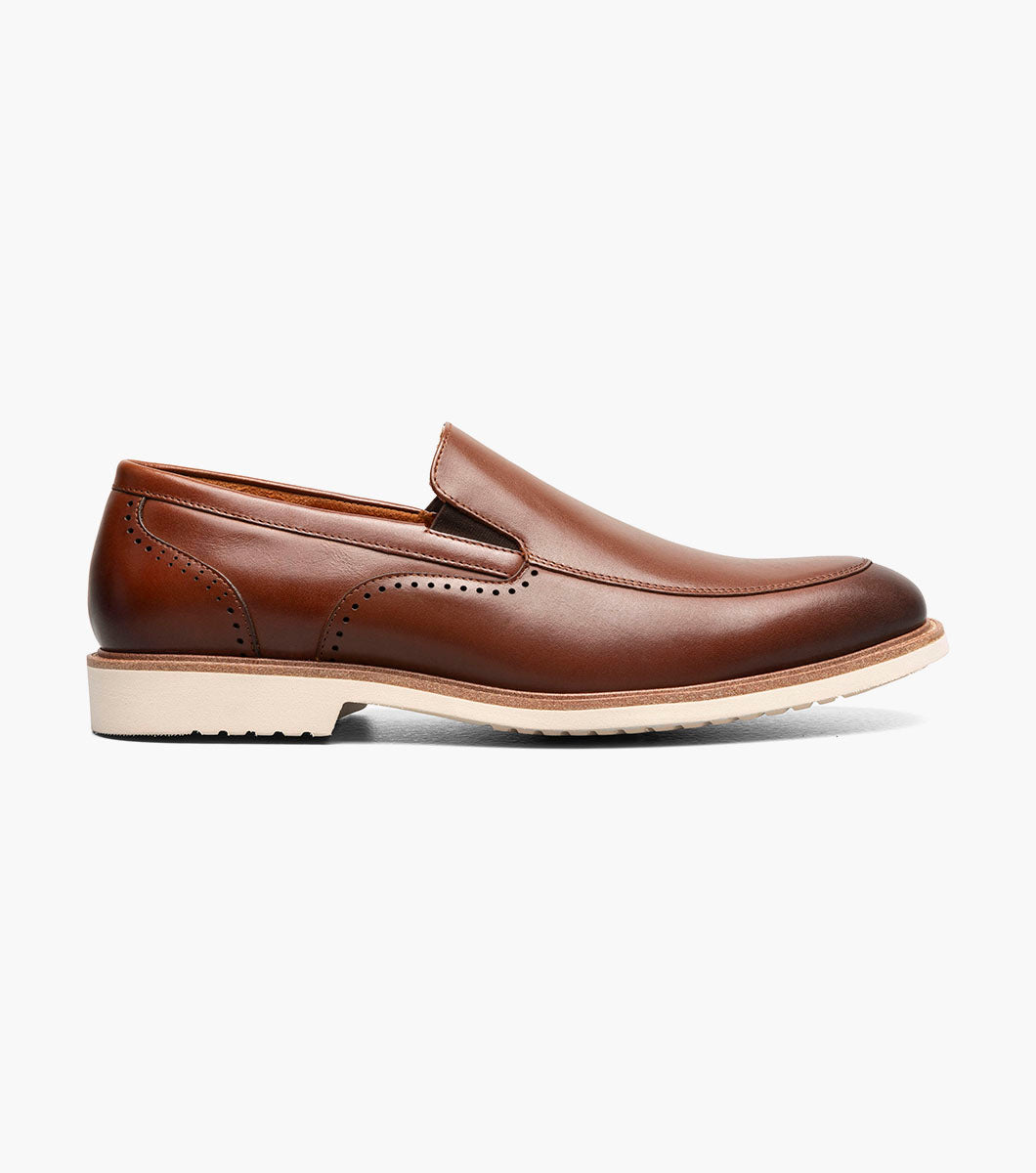 Stacy Adams Wellington Moc Toe Slip On Men’s Casual Shoes - Chocolate