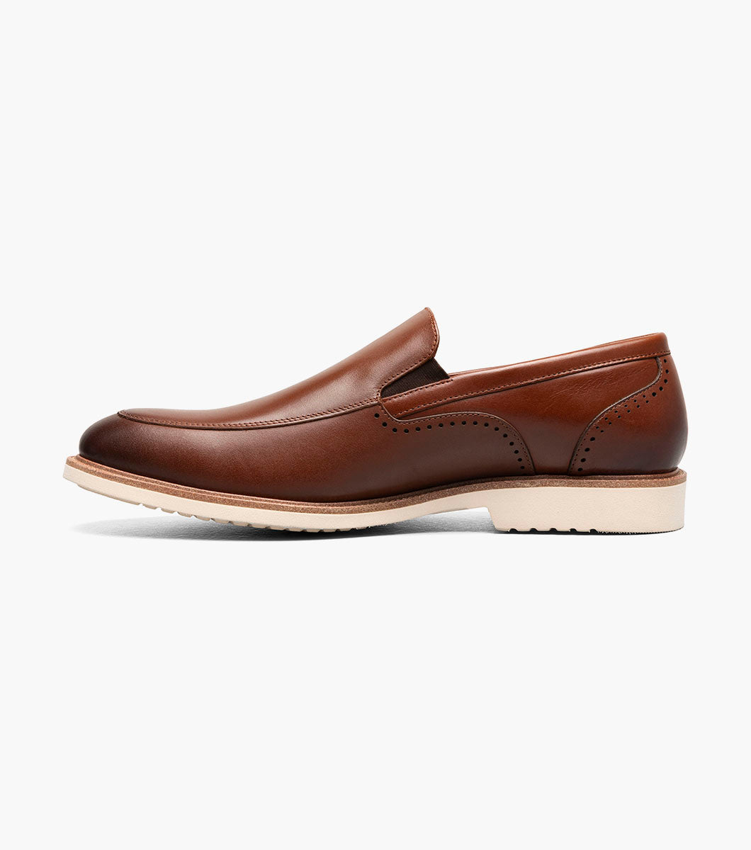Stacy Adams Wellington Moc Toe Slip On Men’s Casual Shoes - Chocolate