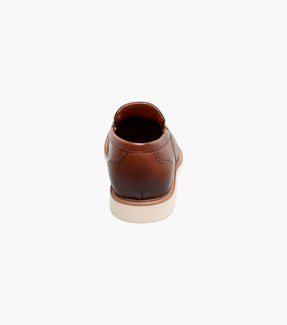 Stacy Adams Wellington Moc Toe Slip On Men’s Casual Shoes - Chocolate