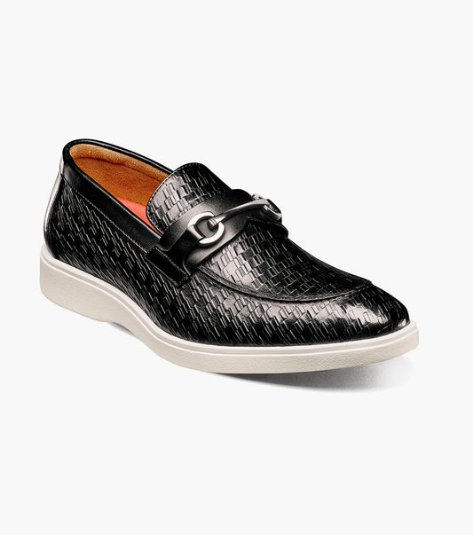 Stacy Adams Salyer Moc Toe Bit Slip On Stacy Adams Last Pairs - Black