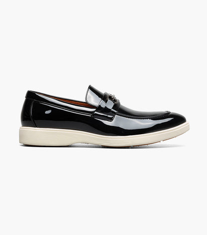 Stacy Adams Slayton Moc Toe Bit Slip On Men’s Dress Shoes - Black Patent