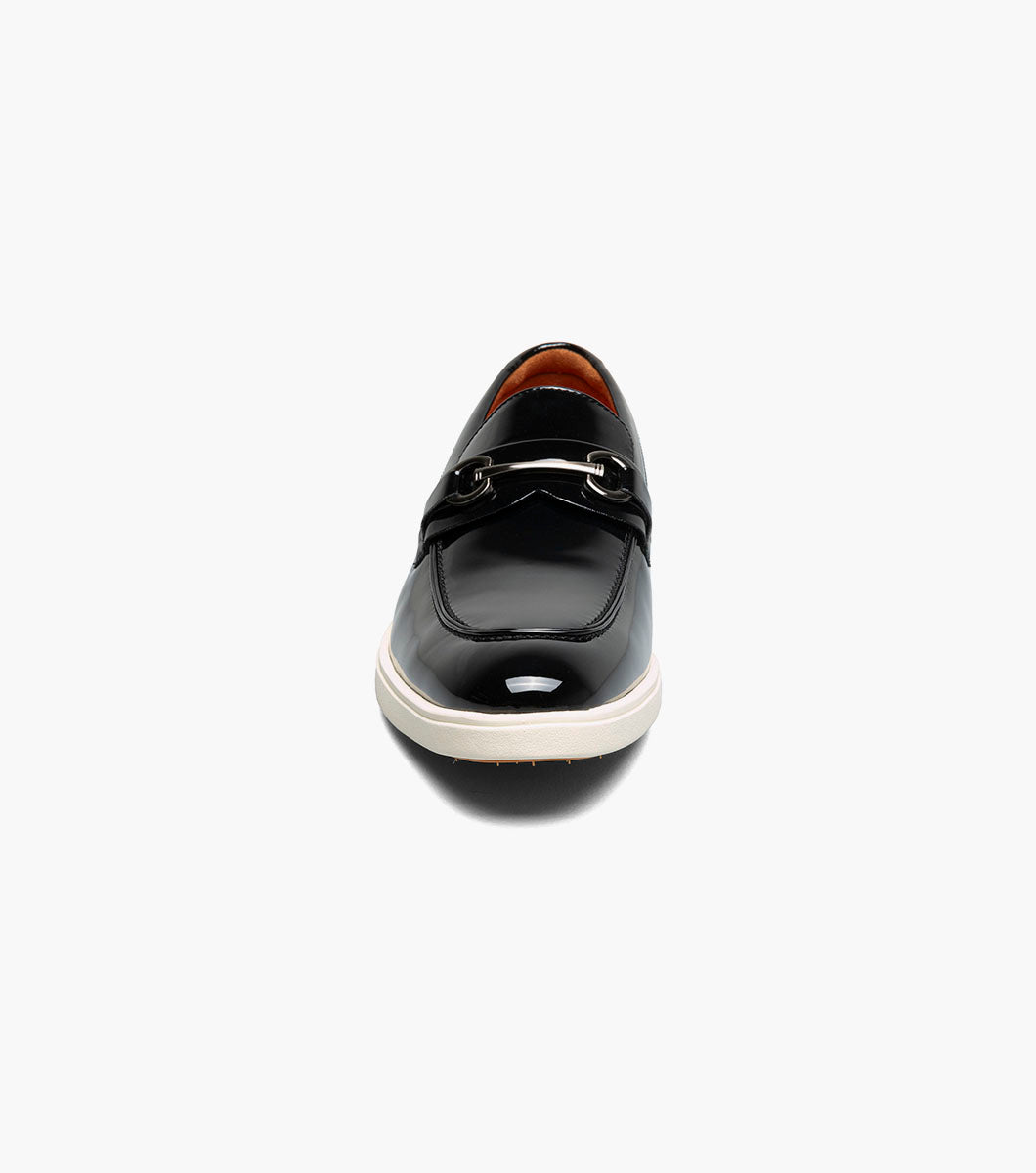 Stacy Adams Slayton Moc Toe Bit Slip On Men’s Dress Shoes - Black Patent