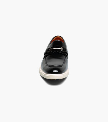 Stacy Adams Slayton Moc Toe Bit Slip On Men’s Dress Shoes - Black Patent
