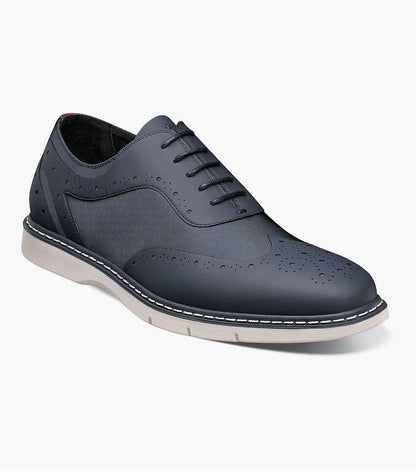 Stacy Adams Summit Wingtip Lace Up Men’s Casual Shoes - Navy