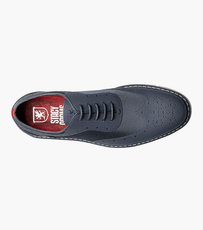 Stacy Adams Summit Wingtip Lace Up Men’s Casual Shoes - Navy