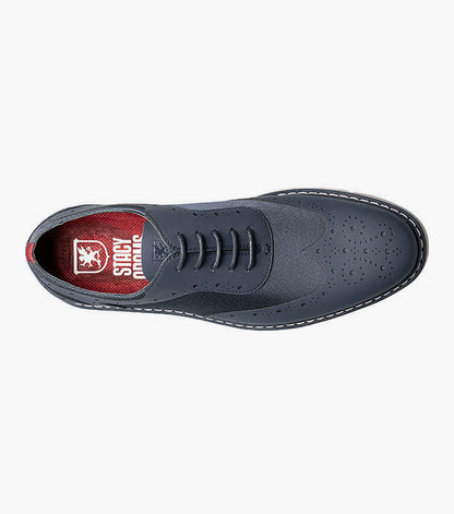 Stacy Adams Summit Wingtip Lace Up Men’s Casual Shoes - Navy