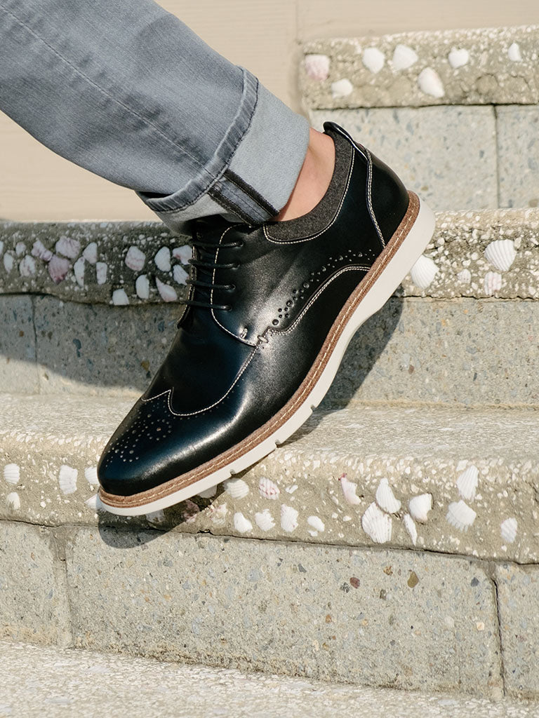 Stacy Adams Synergy Wingtip Oxford Clearance Men’s Shoes - Black