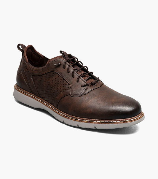 Stacy Adams Score Plain Toe Elastic Lace Up Men’s Casual Shoes - Brown CH