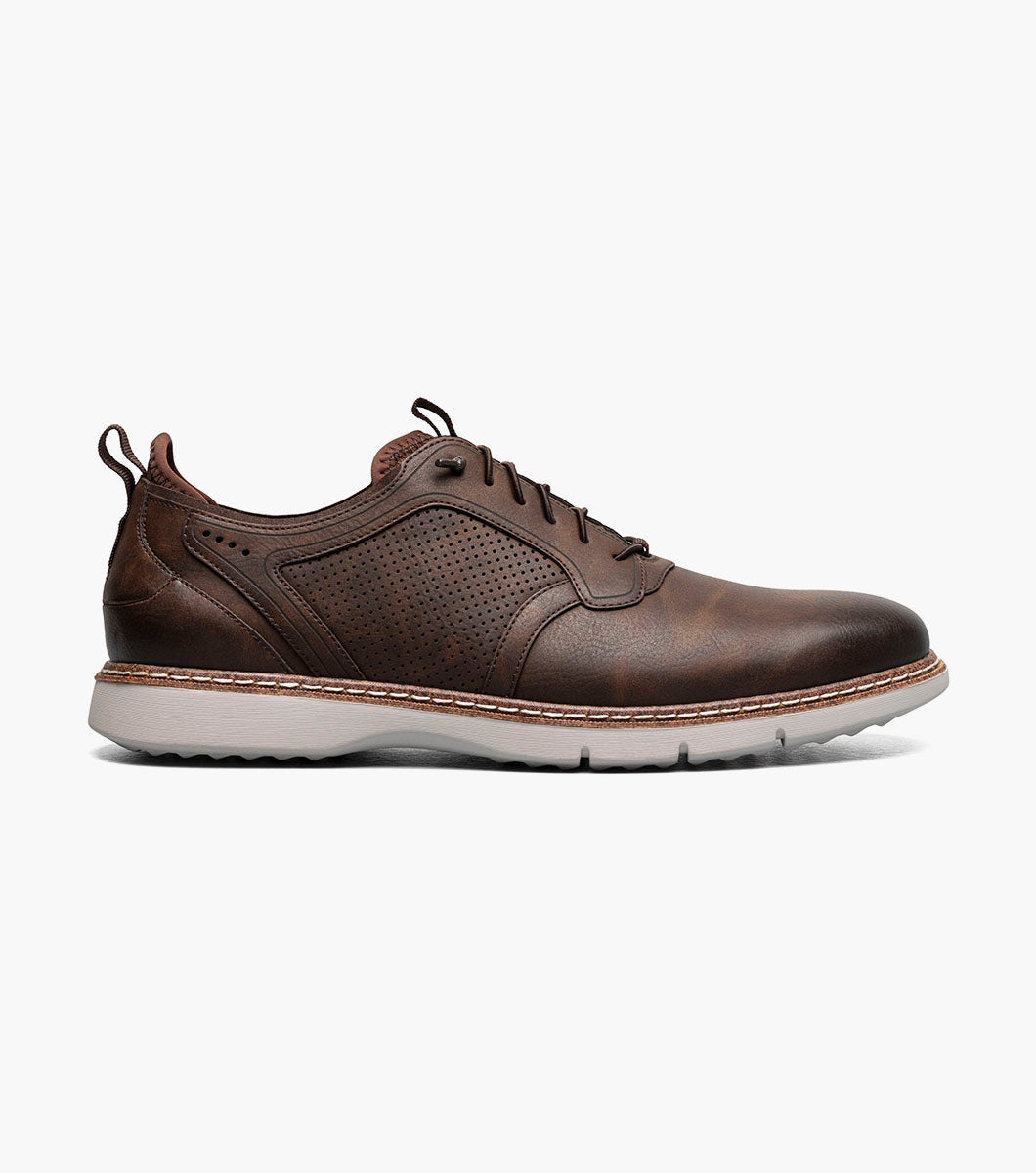 Stacy Adams Score Plain Toe Elastic Lace Up Men’s Casual Shoes - Brown CH