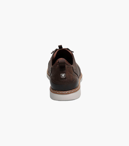 Stacy Adams Score Plain Toe Elastic Lace Up Men’s Casual Shoes - Brown CH