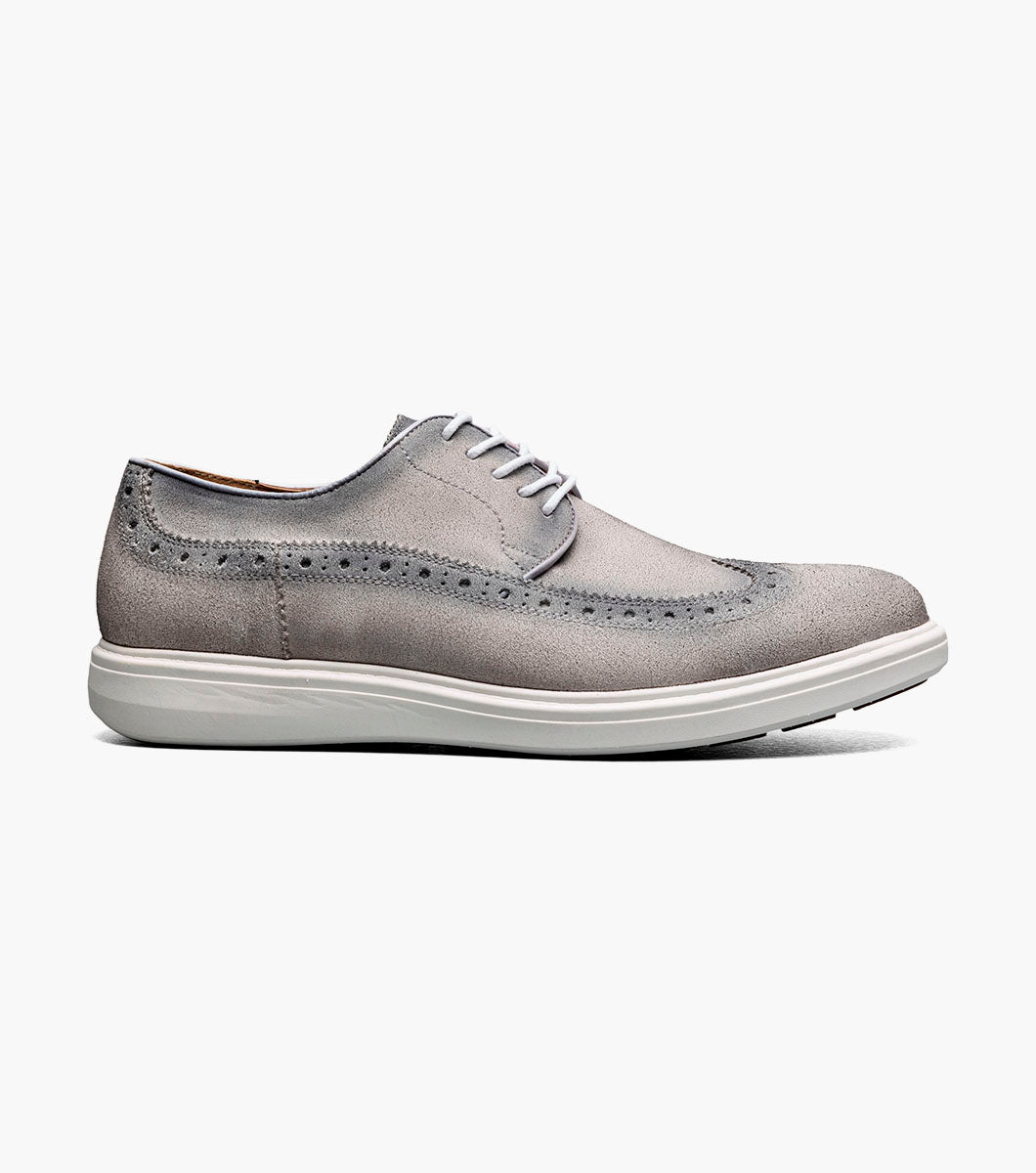 Stacy Adams Trudell Wingtip Lace Up Men’s Casual Shoes - Light Gray