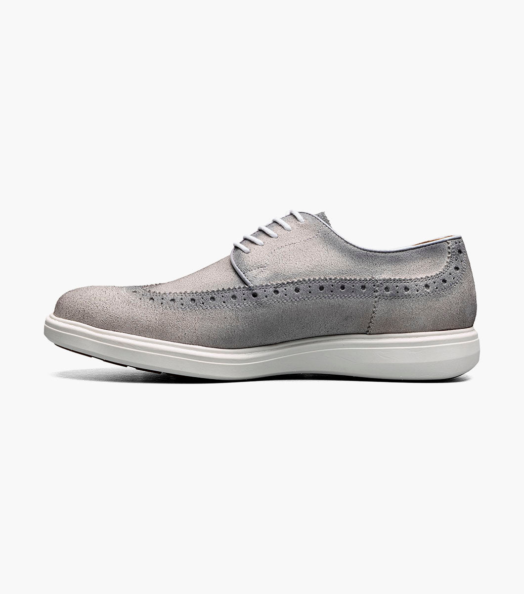 Stacy Adams Trudell Wingtip Lace Up Men’s Casual Shoes - Light Gray