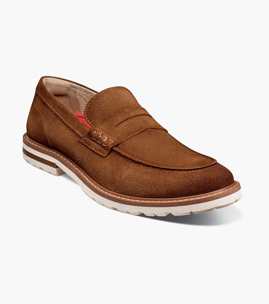 Stacy Adams Hopkins Moc Toe Penny Slip On Stacy Adams Last Pairs - Brown Suede