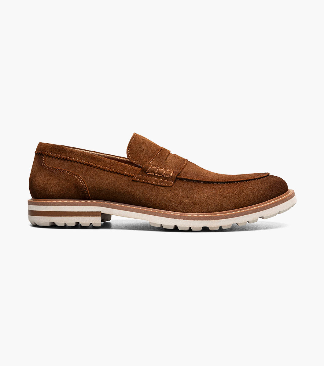 Stacy Adams Hopkins Moc Toe Penny Slip On Stacy Adams Last Pairs - Brown Suede