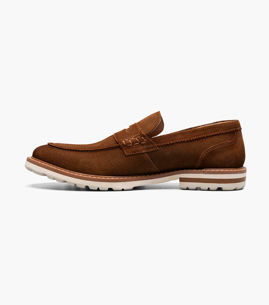 Stacy Adams Hopkins Moc Toe Penny Slip On Stacy Adams Last Pairs - Brown Suede