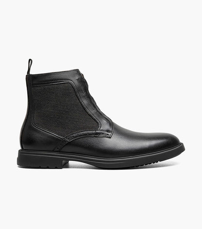 Stacy Adams Thompson Plain Toe Elastic Lace Boot Clearance Men’s Shoes - Black