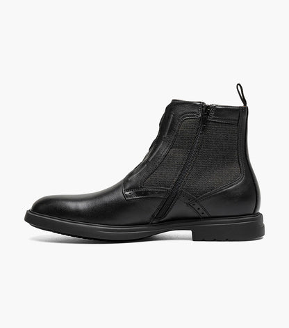 Stacy Adams Thompson Plain Toe Elastic Lace Boot Clearance Men’s Shoes - Black