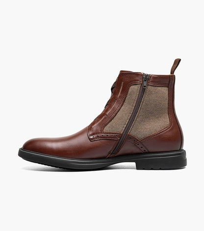 Stacy Adams Thompson Plain Toe Elastic Lace Boot Clearance Men’s Shoes - Brown