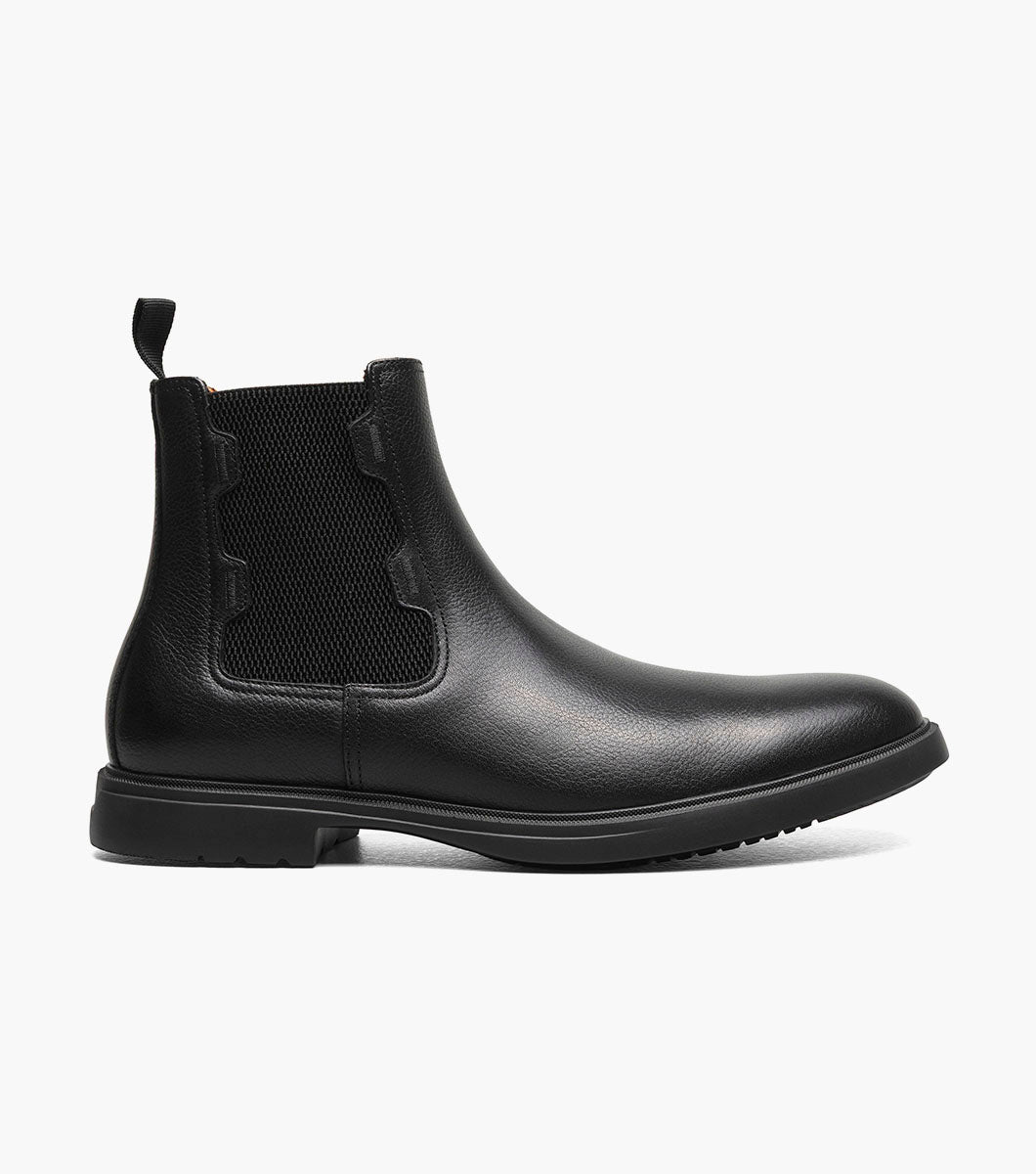 Stacy Adams Townsend Plain Toe Chelsea Boot Men’s Boots - Black Tumbled