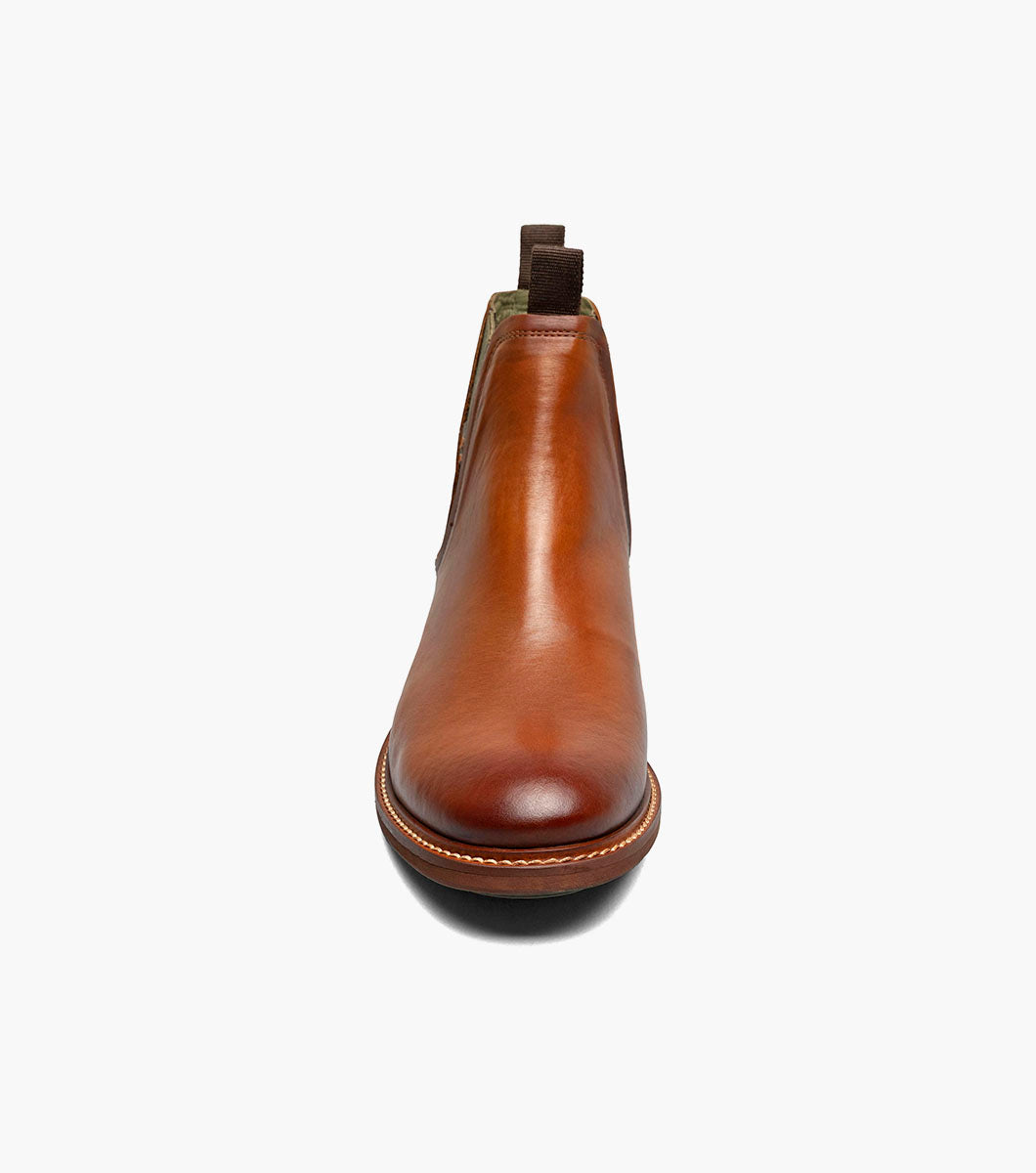 Stacy Adams Isaacson Plain Toe Chelsea Boot Clearance Men’s Shoes - Cognac