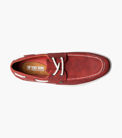 Stacy Adams Reid Moc Toe Lace Up Men’s Casual Shoes - Red