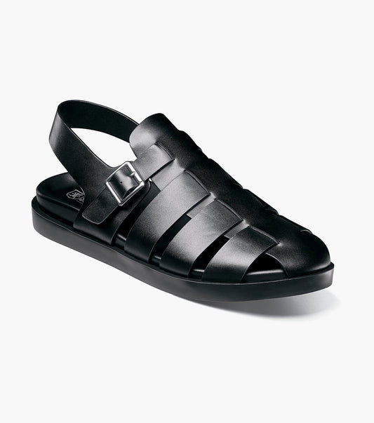 Stacy Adams Montego Slingback Buckle Sandal Men’s Casual Shoes - Black