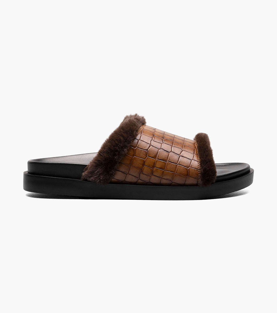 Stacy Adams Monty Slide Sandal Men’s Casual Shoes - Cognac