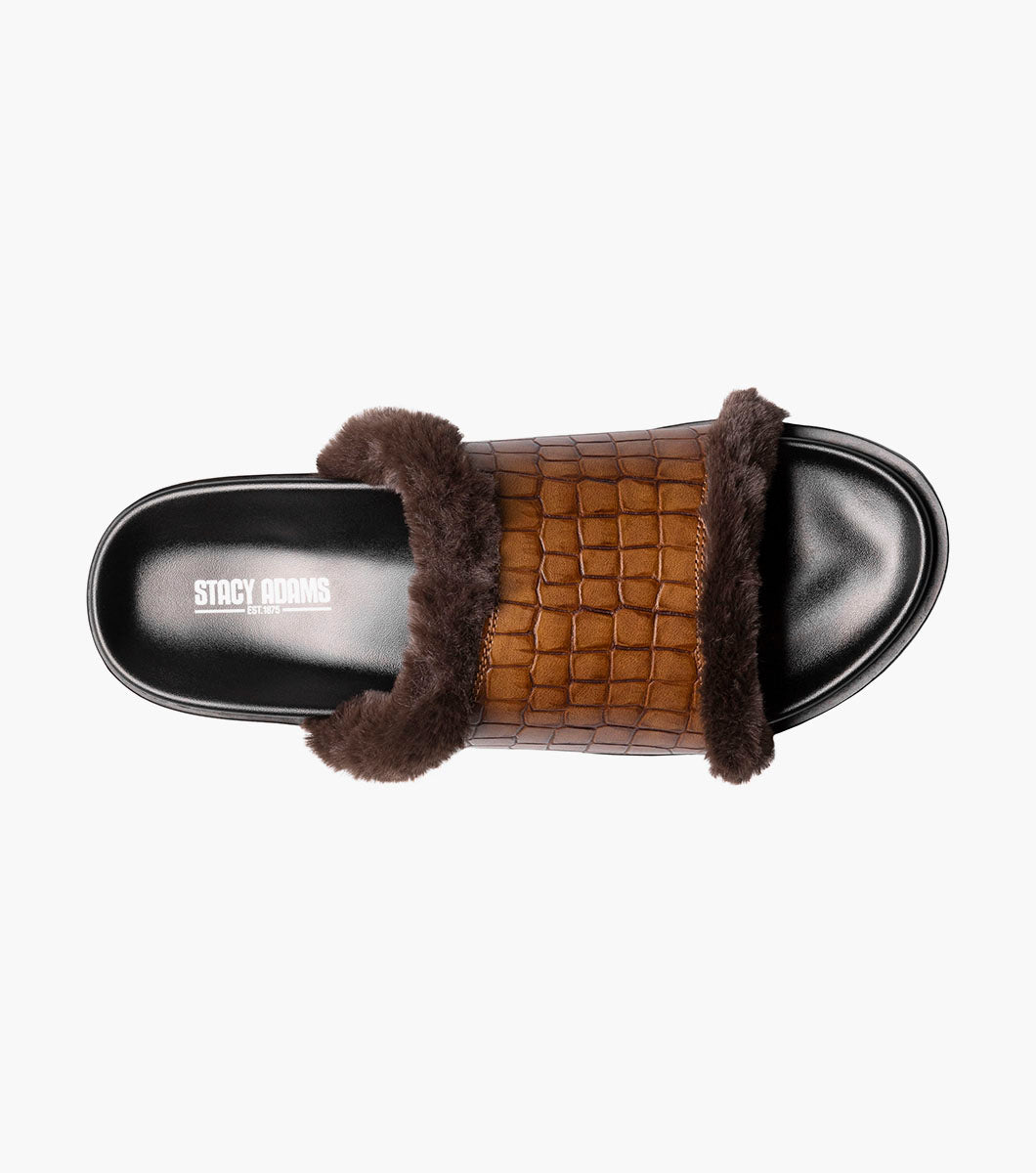 Stacy Adams Monty Slide Sandal Men’s Casual Shoes - Cognac