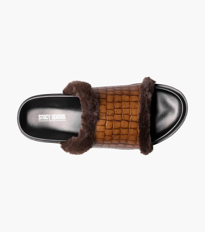 Stacy Adams Monty Slide Sandal Men’s Casual Shoes - Cognac