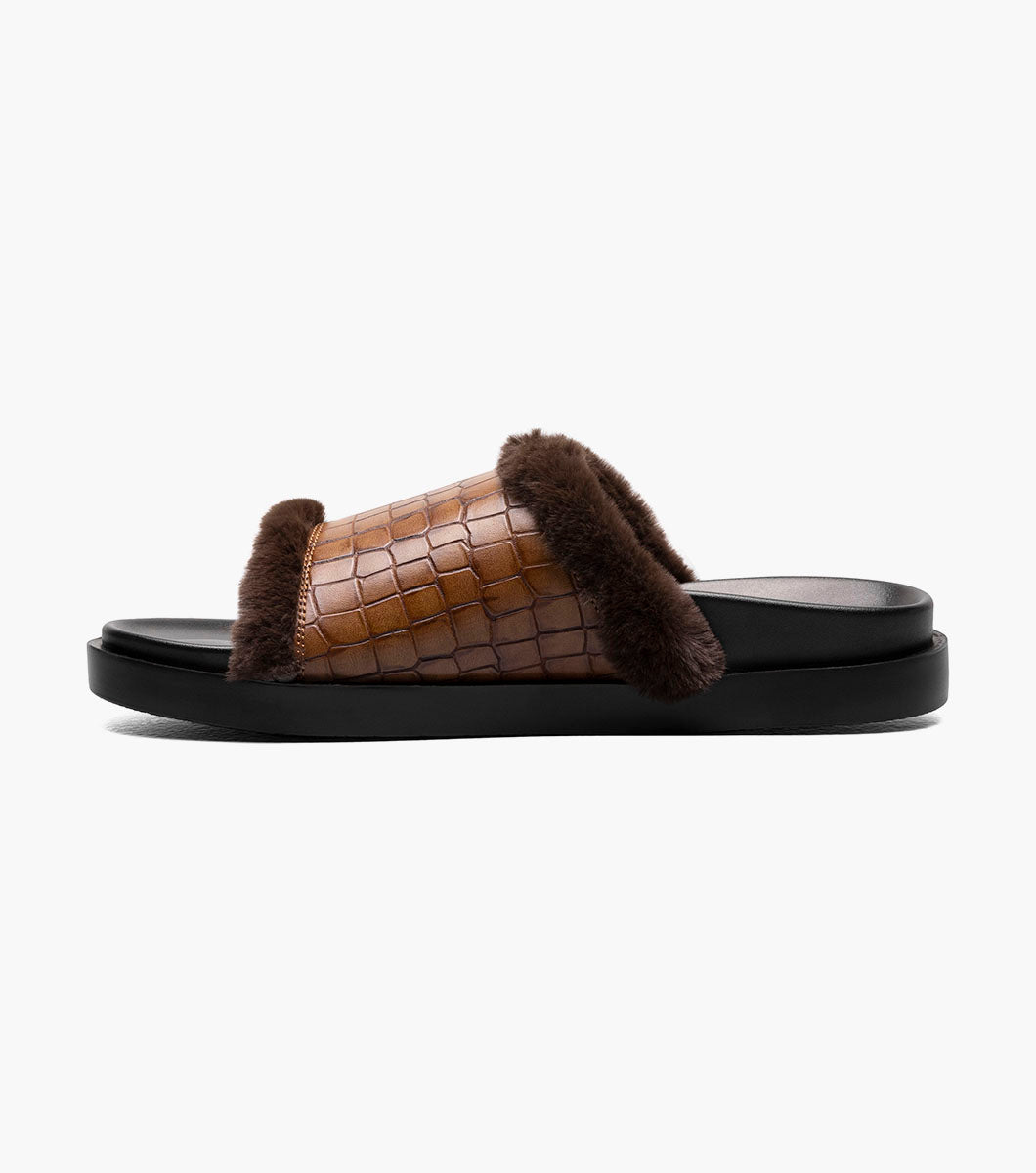 Stacy Adams Monty Slide Sandal Men’s Casual Shoes - Cognac
